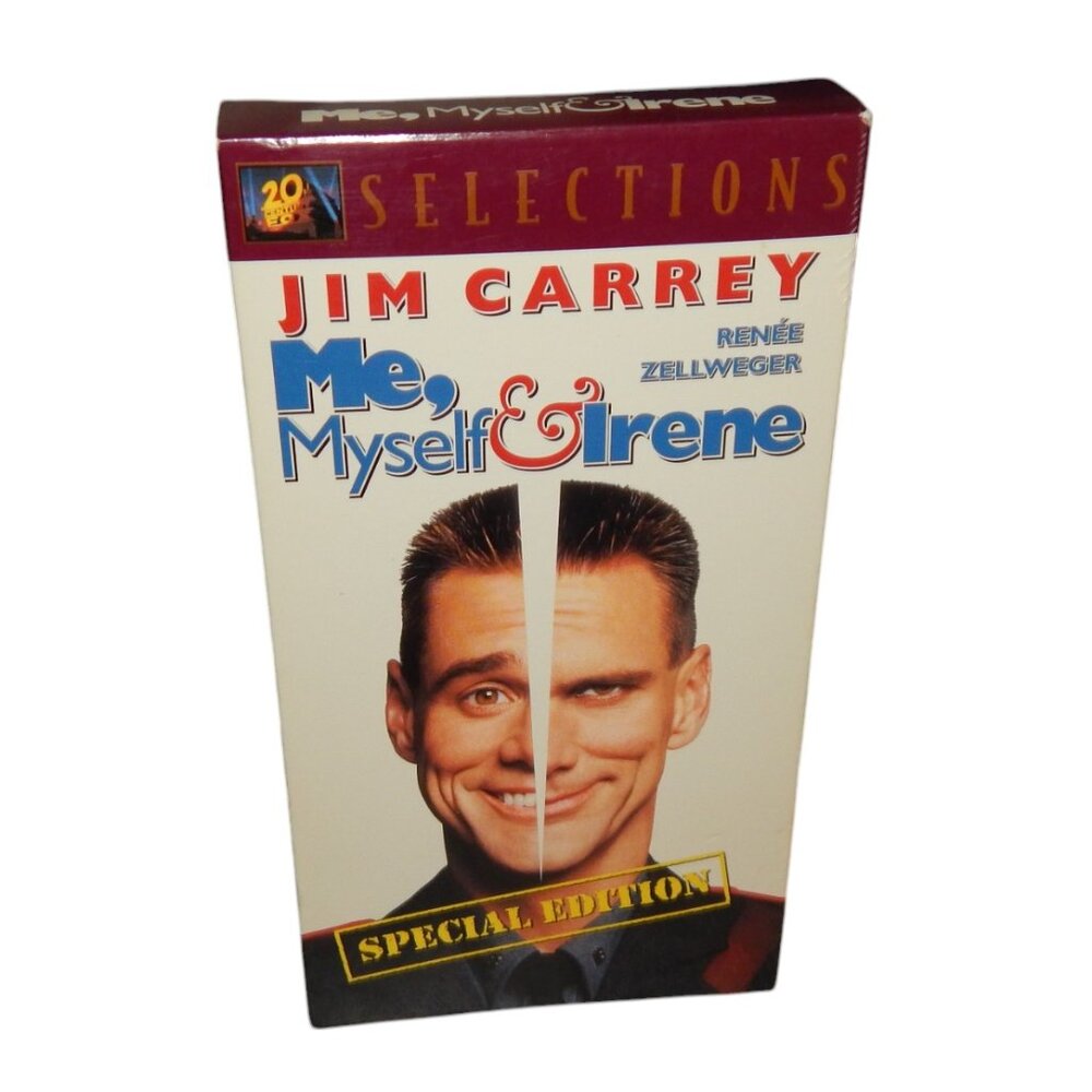 ME, MYSELF & IRENE VHS movie in original paper case Jim Carrey Comedy